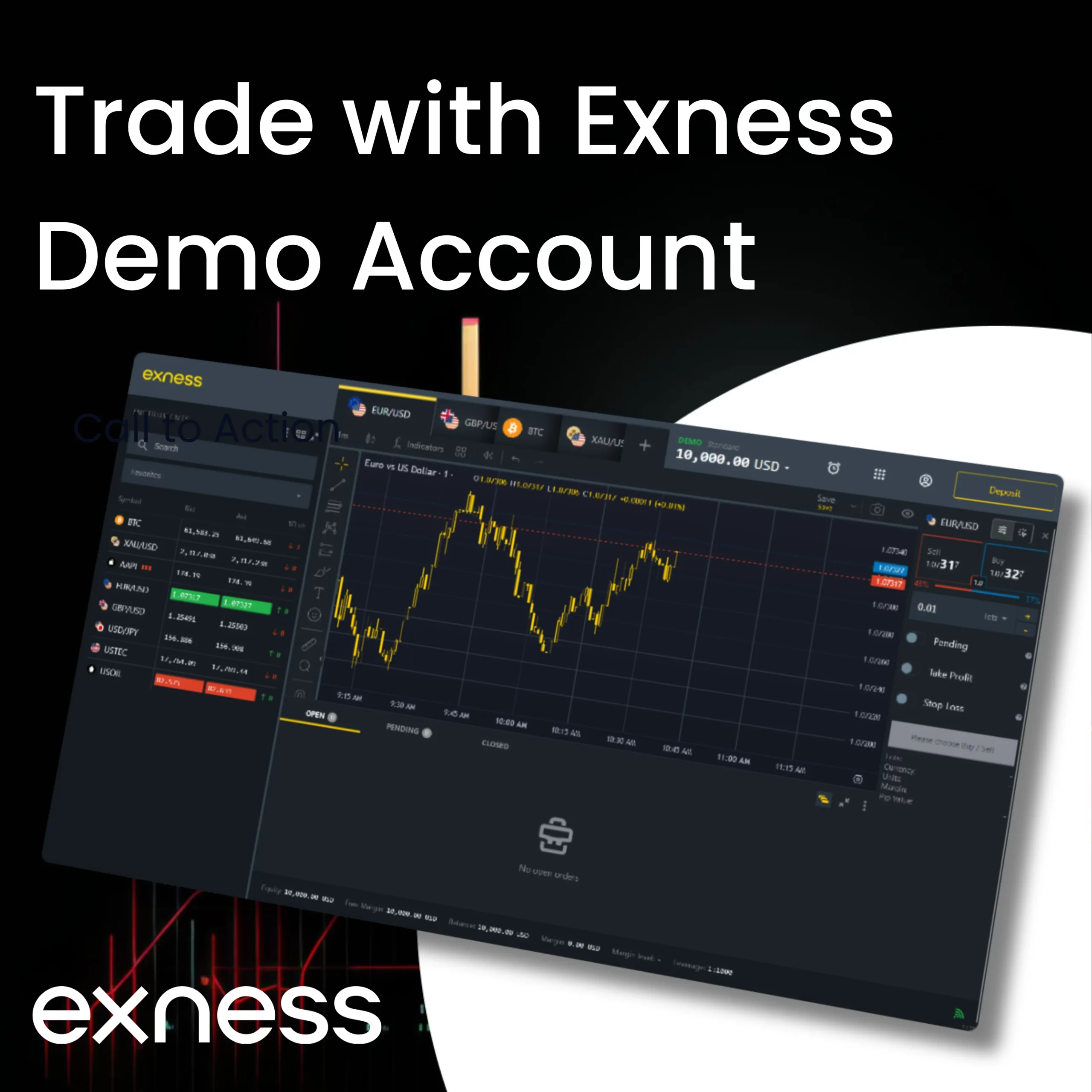 Exness Demo Account for Forex Trading.