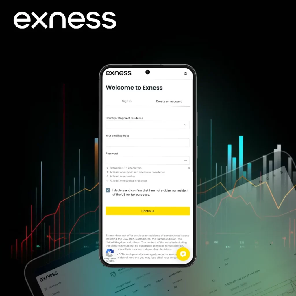 Exness app register